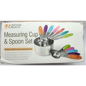 U-Taste - 12 Piece - Measuring Cups And Spoons Set - Stainless - Multi-colored